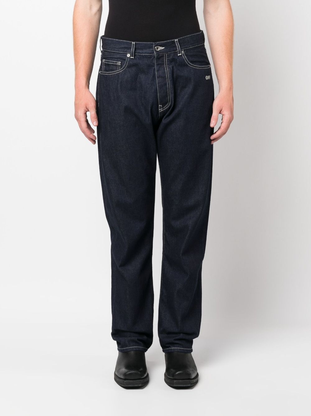 logo-embroidered skate jeans - 4