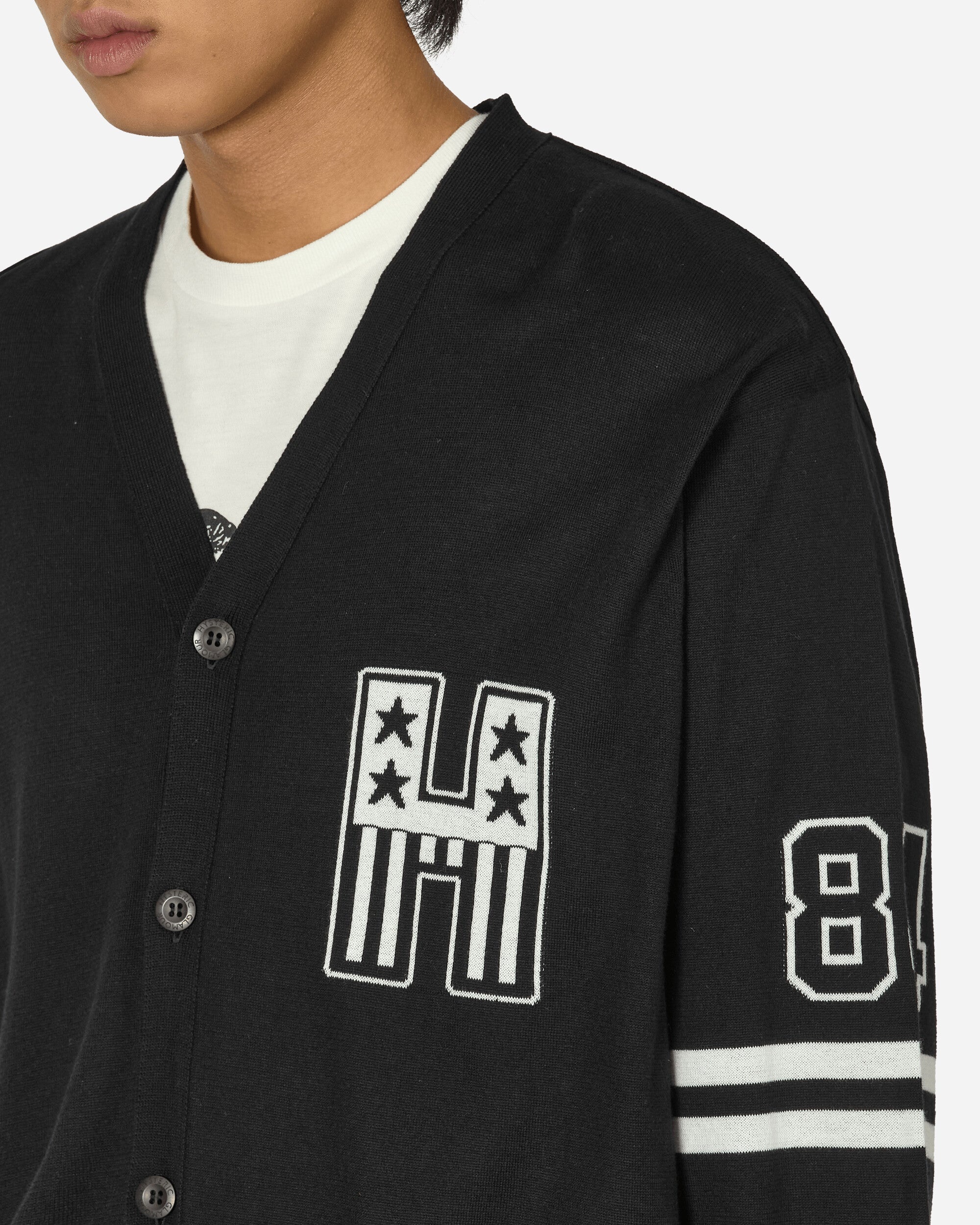 Hysteric League Cardigan Black - 5