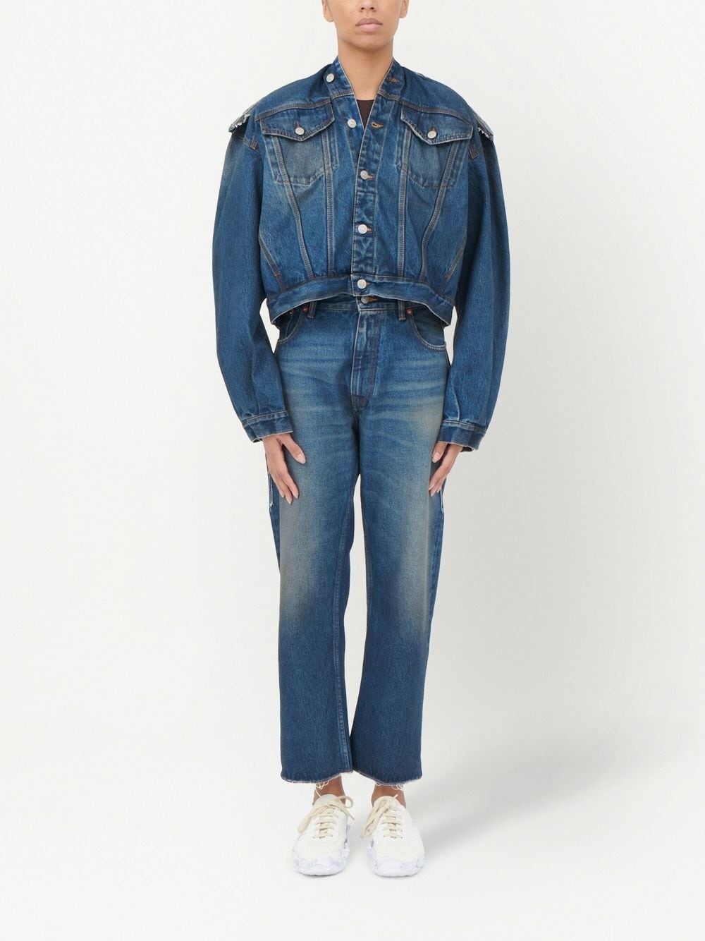 frayed-edge denim jacket - 2