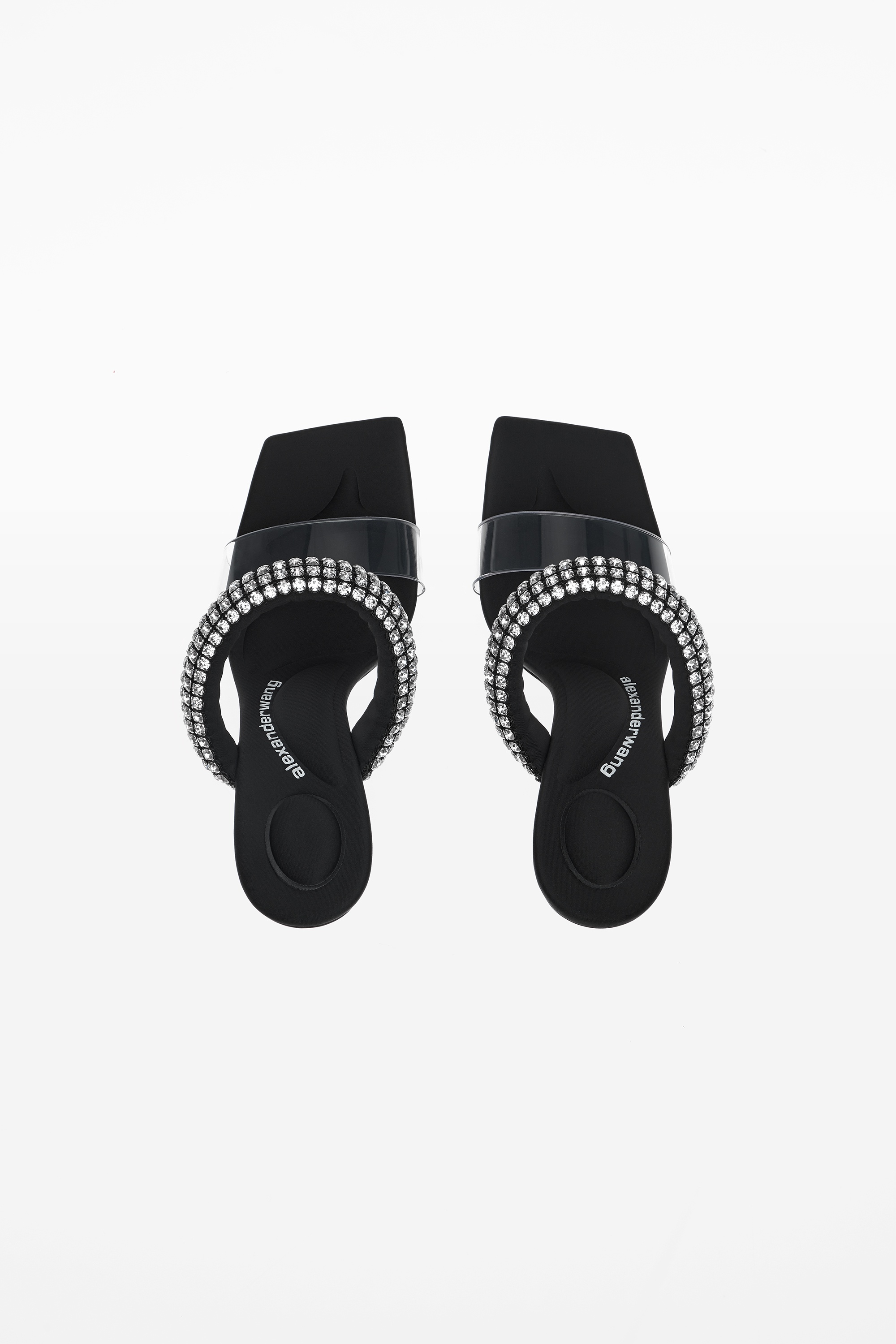 JULIE SLIDE HEEL IN CRYSTAL PVC - 6