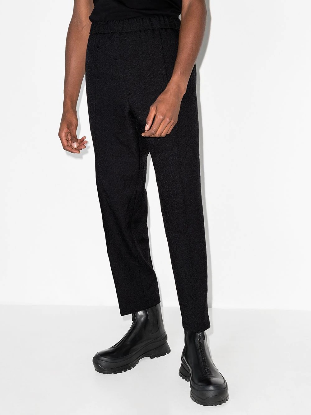 elasticated-waist tailored trousers - 2