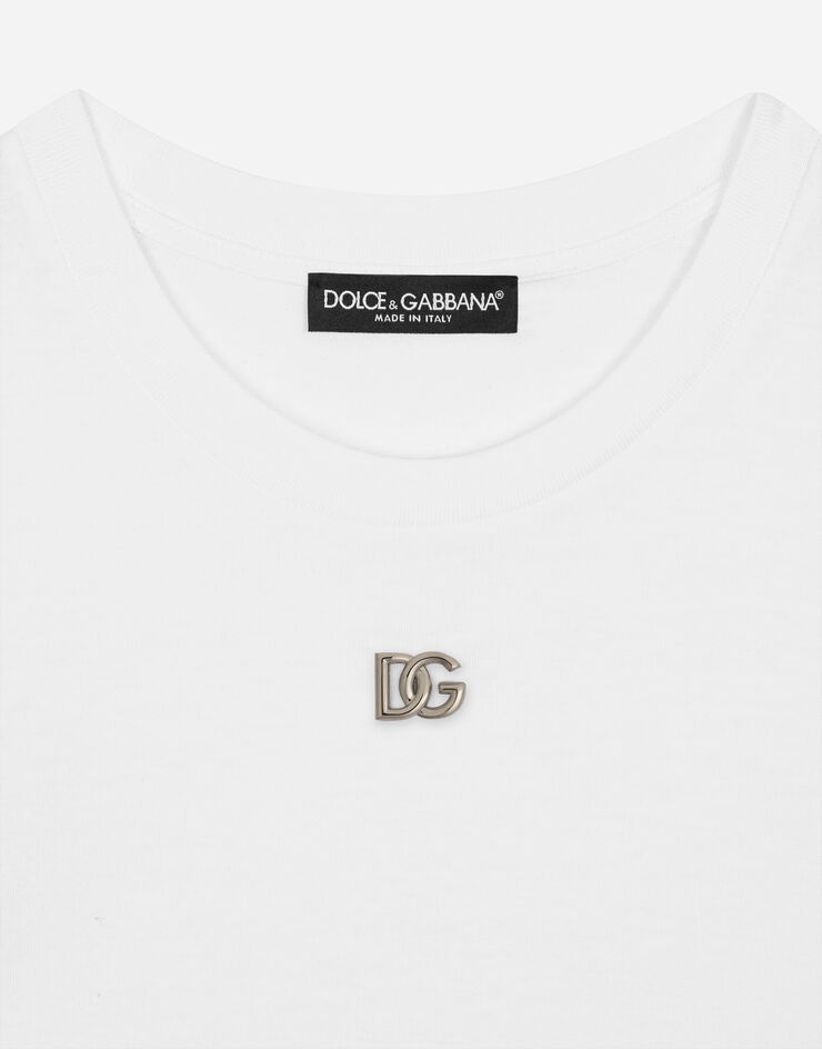 Jersey T-shirt with DG logo and lace details - 4