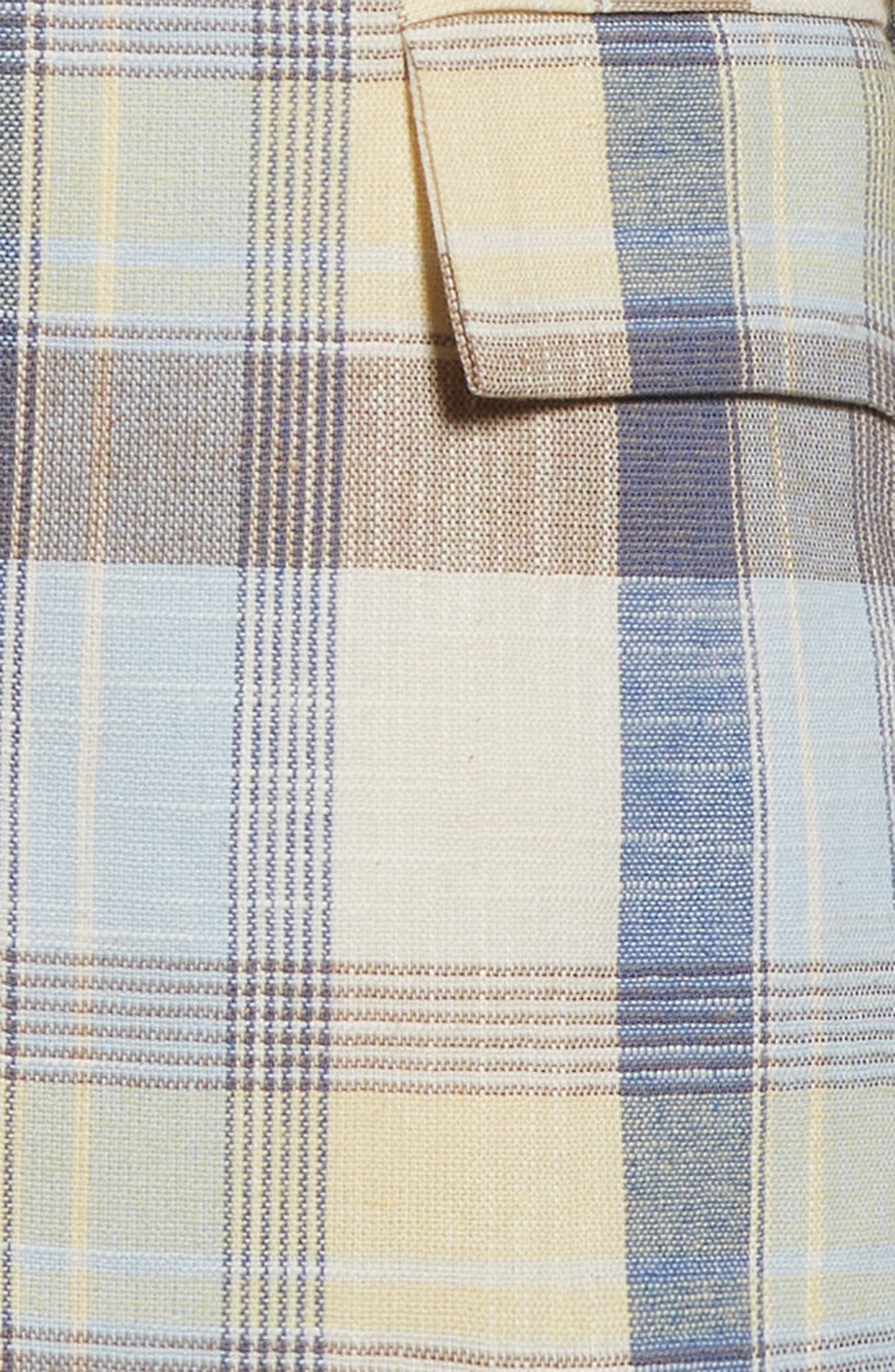 Veronica Beard Clayton Plaid Cotton Blend Dickey Jacket in Powder Blue Multi at Nordstrom - 7