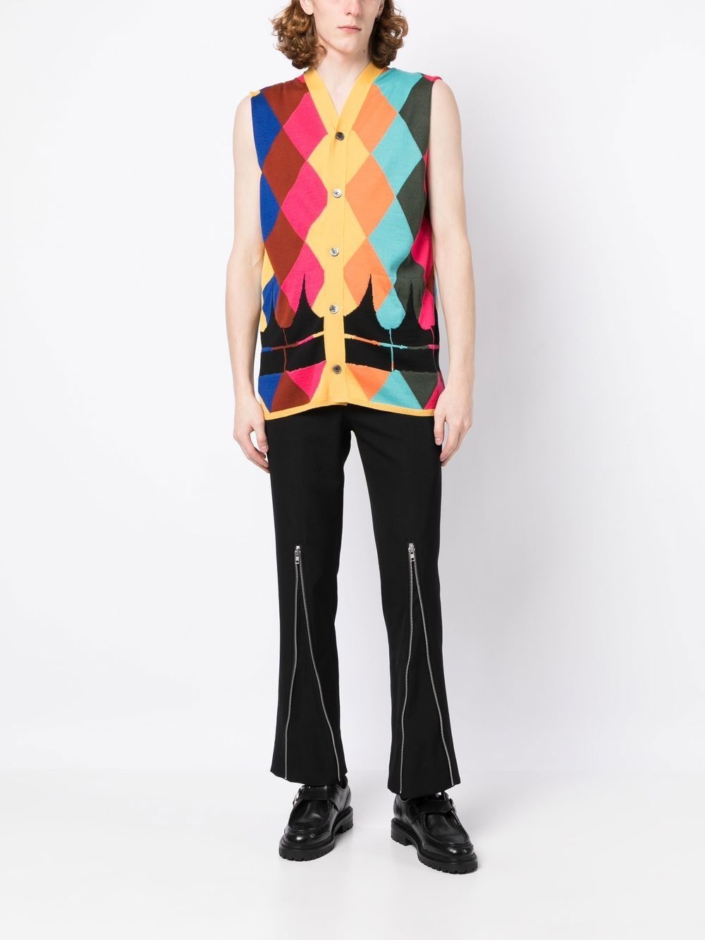 argyle intarsia-knit cardigan - 2