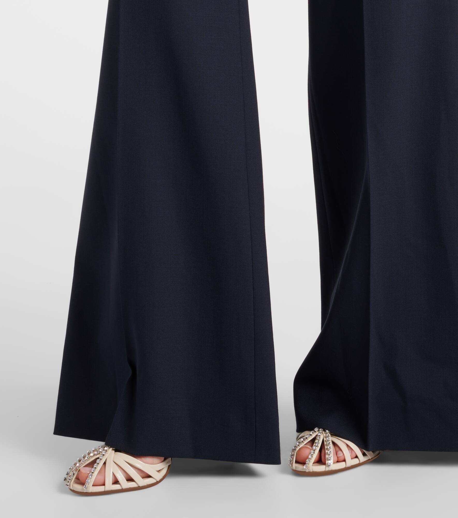 High-rise wool-blend wide-leg pants - 5