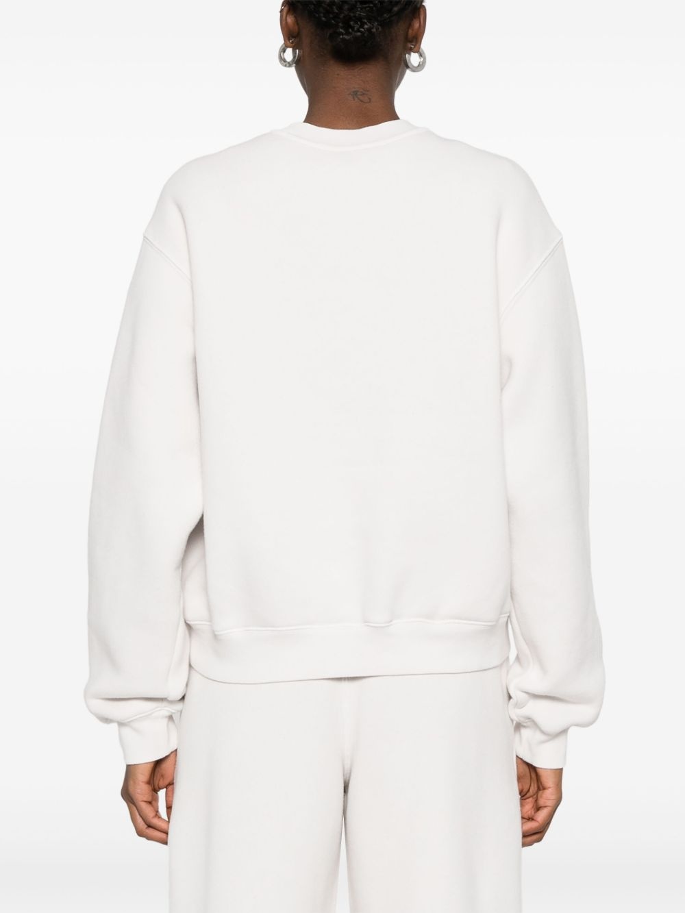 distressed-logo sweatshirt - 4