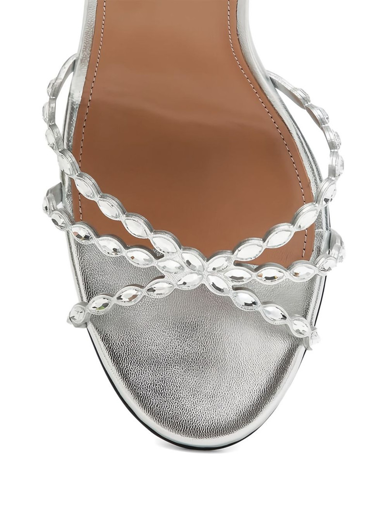 AQUAZZURA 85mm Love Struck crystal-embellished sandals outlook