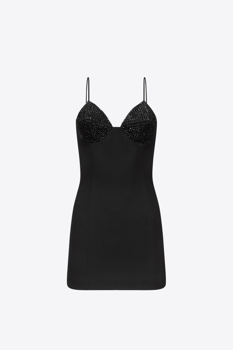 CRYSTAL EMBELLISHED CUP MINI DRESS - 1