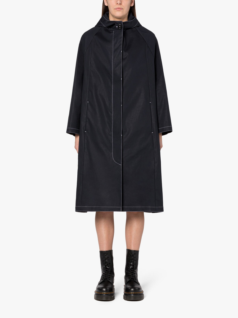 ALOE NAVY RAINTEC COTTON HOODED COAT 3