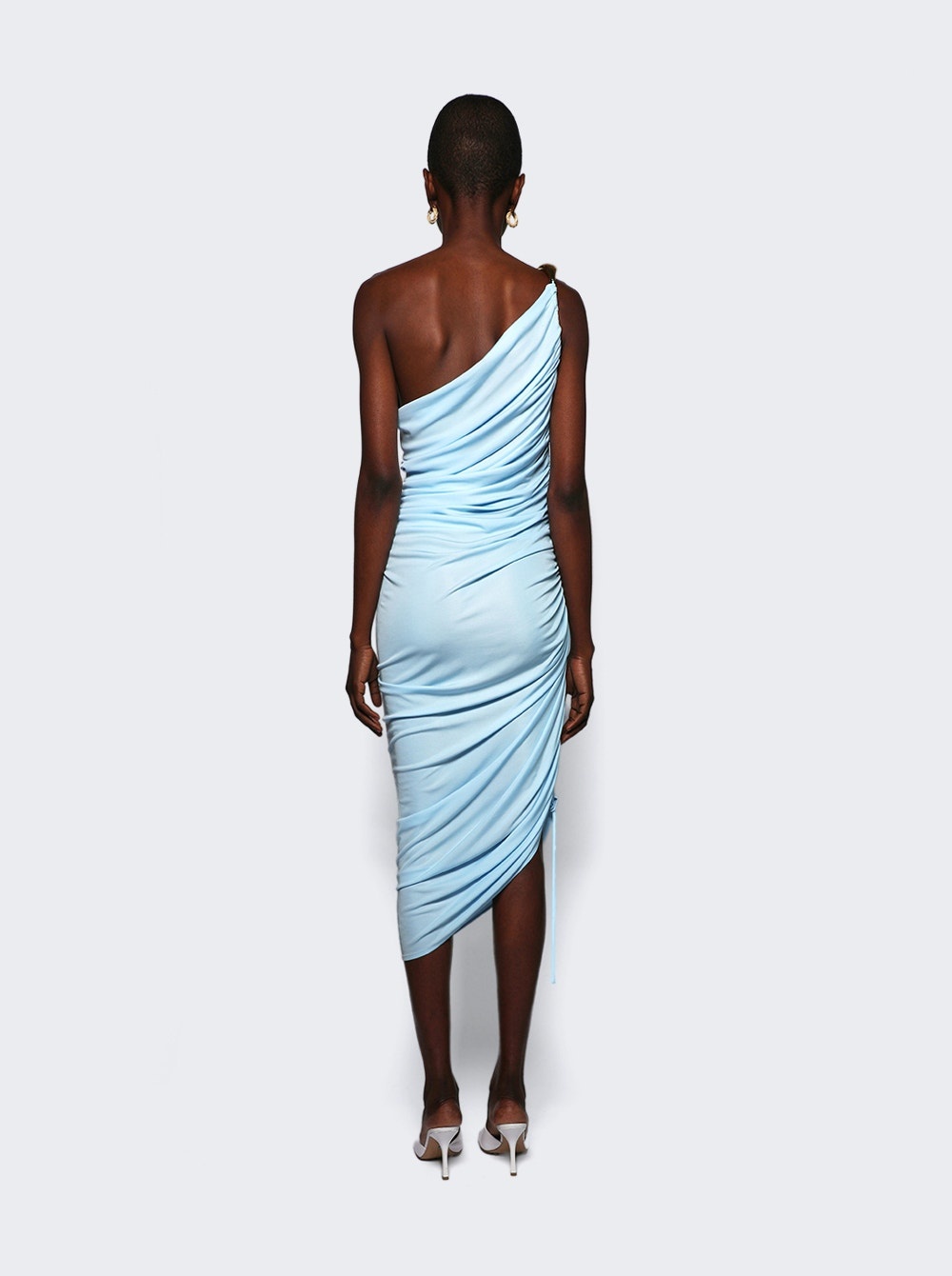 One Shoulder Midi Dress Iceberg Blue - 5