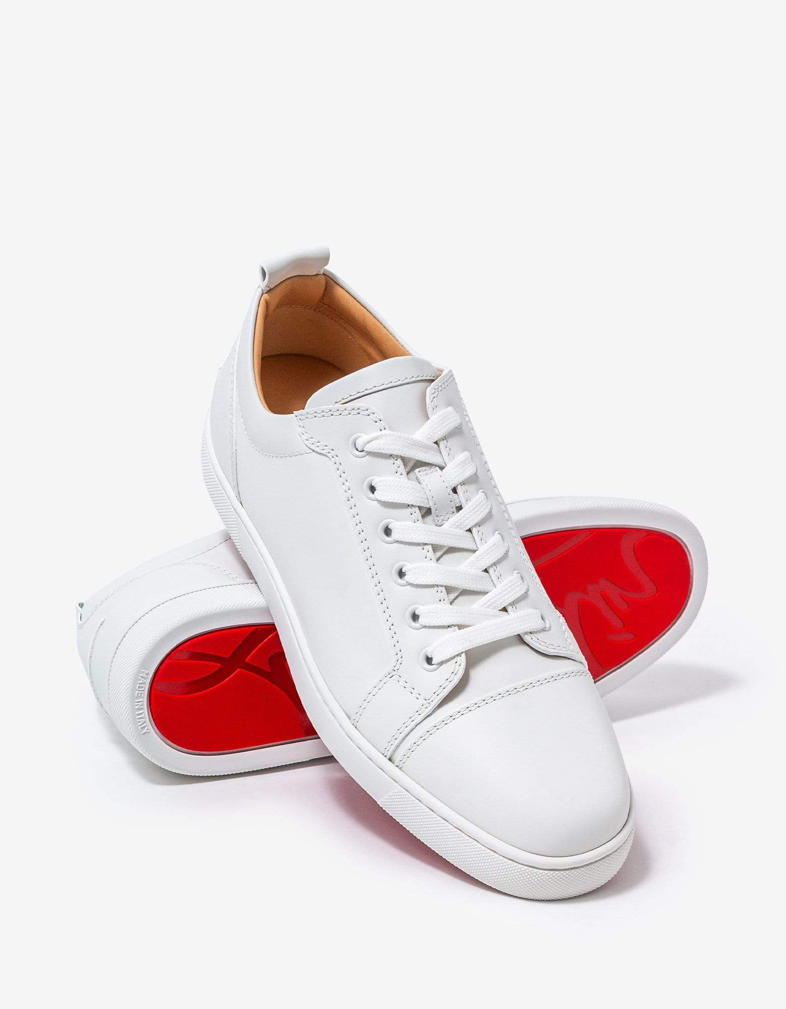 Christian Louboutin Louis Junior White Leather Trainers - 7