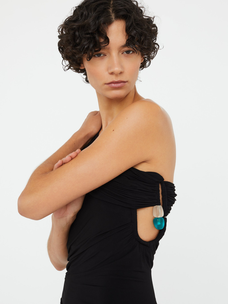CHRISTOPHER ESBER Beach Glass Draped Jersey Strapless Dress outlook