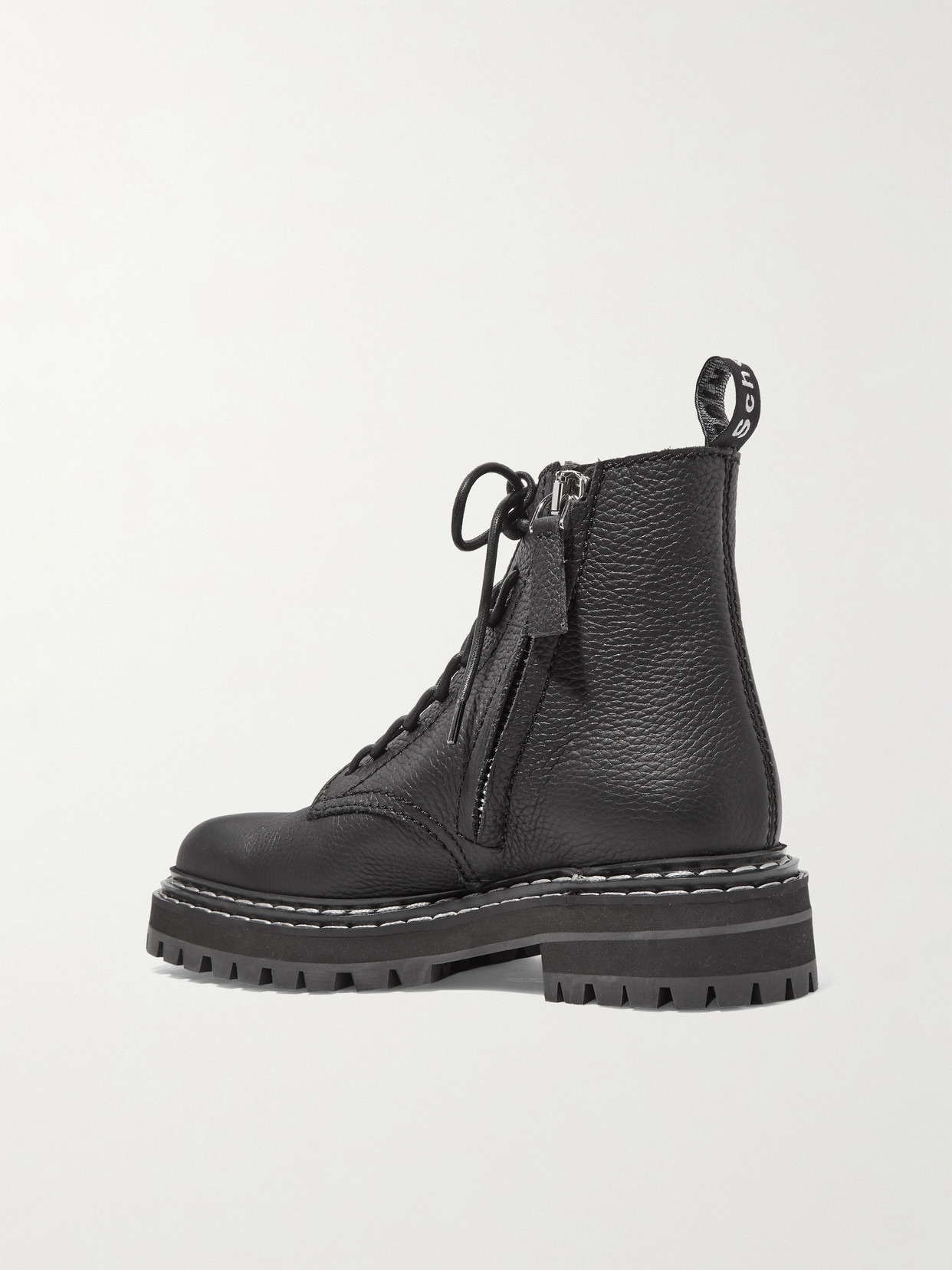 Textured-leather Ankle Boots - 3