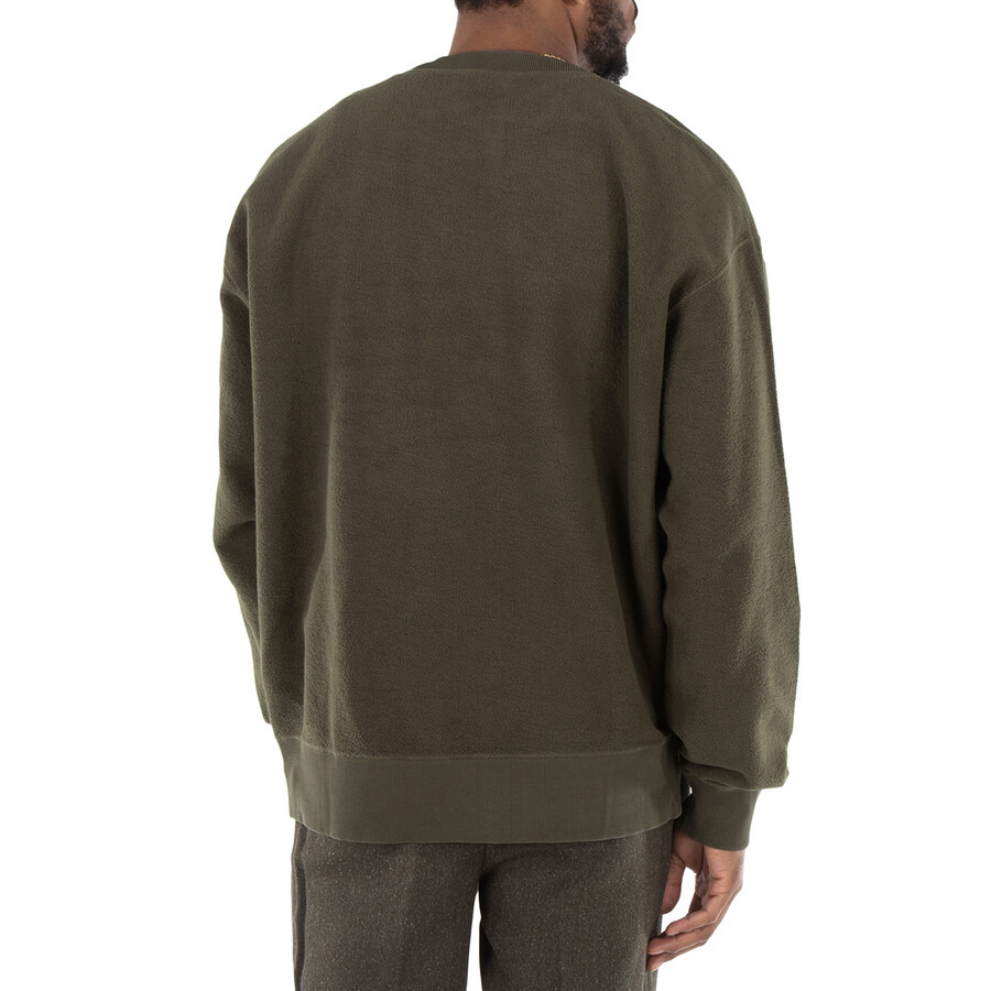 Alexander McQueen Men's Peak Green Washed Logo Sweatshirt - 4