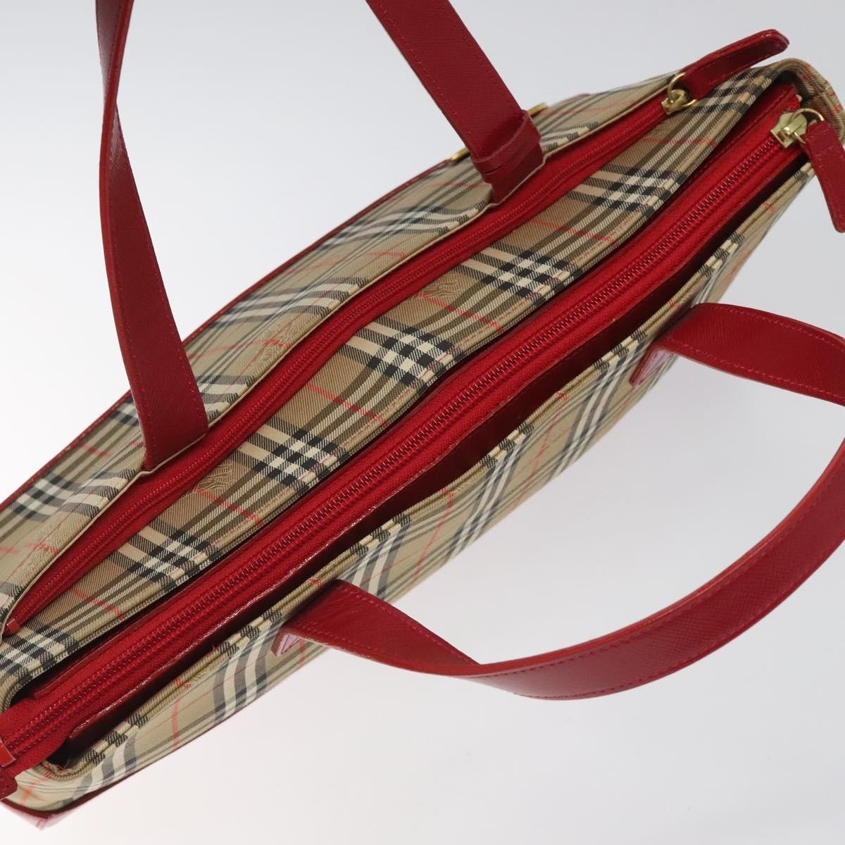 Burberry Nova Check Hand Bag Canvas Beige - 6