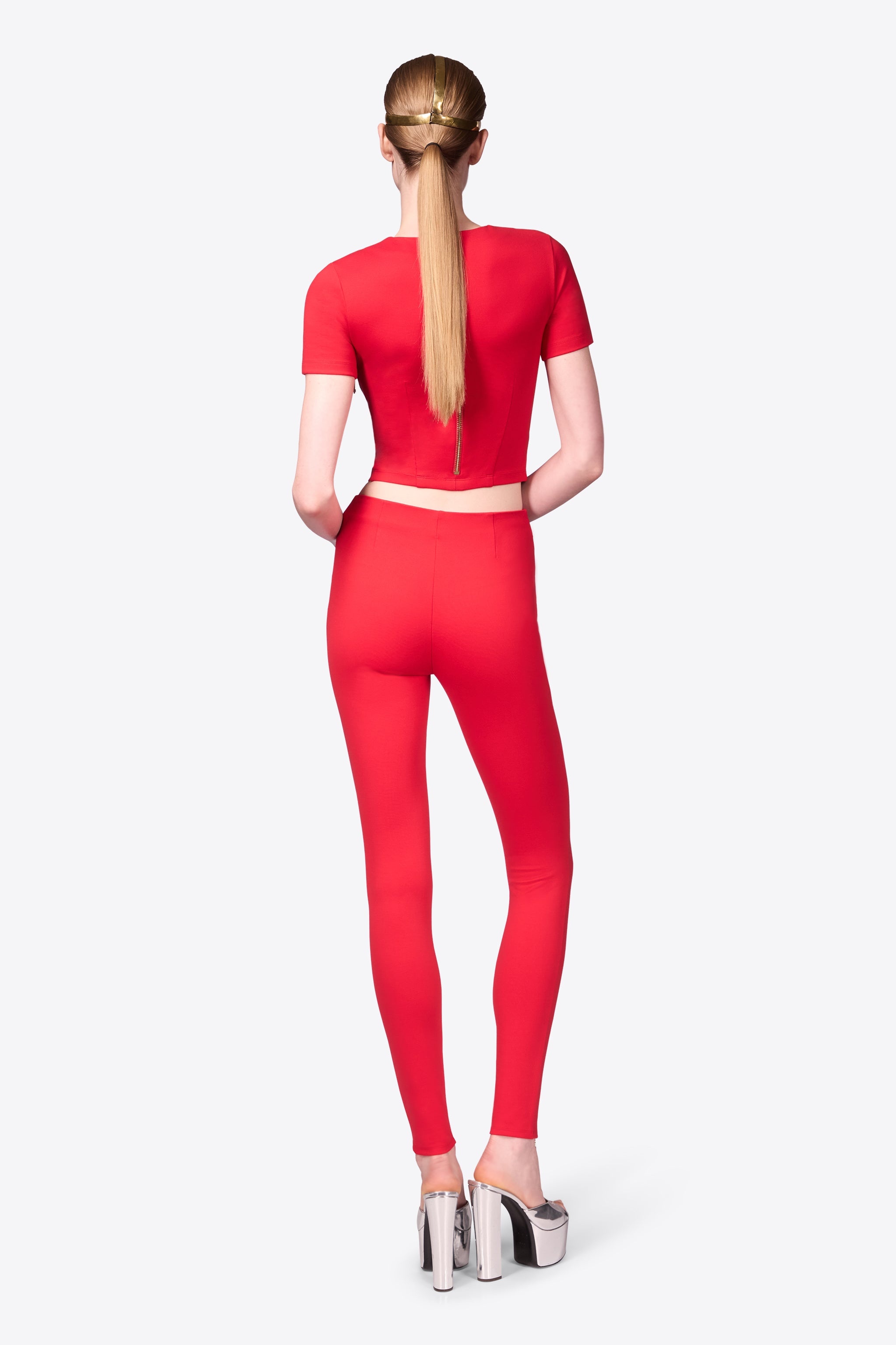ZIPPER BUSTIER CUP T-SHIRT - 7