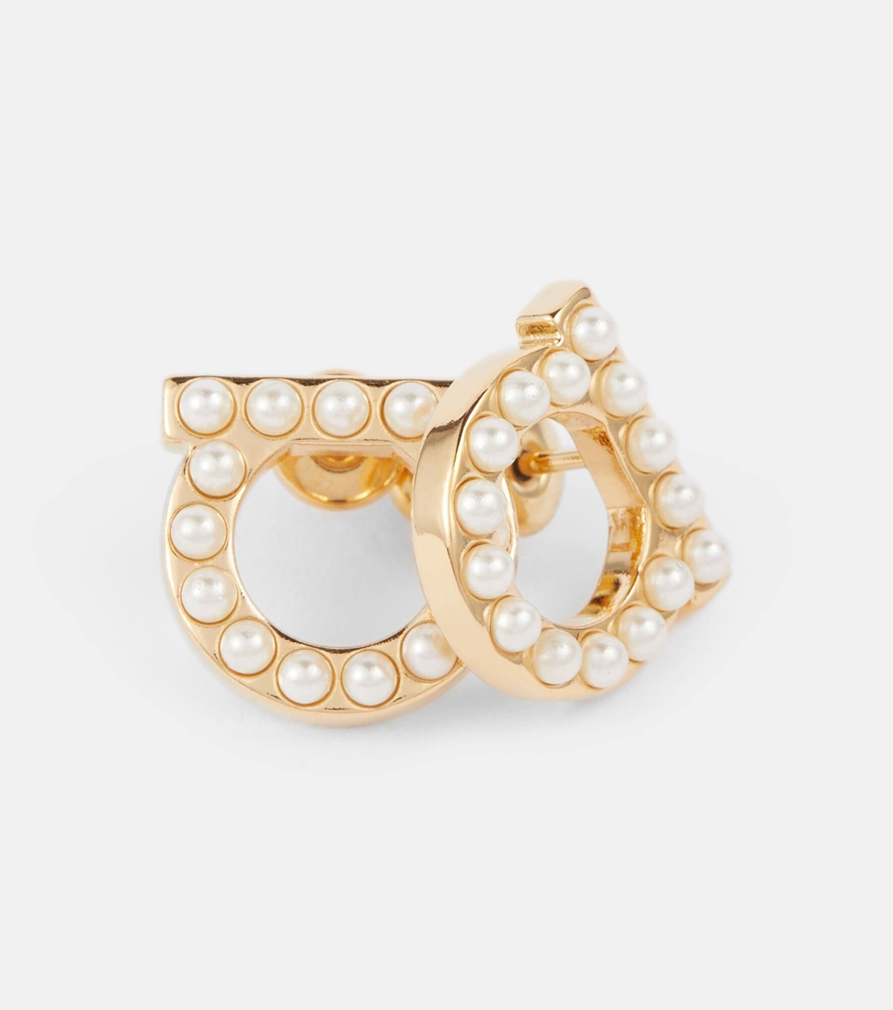 Gancio faux pearl-embellished earrings - 4