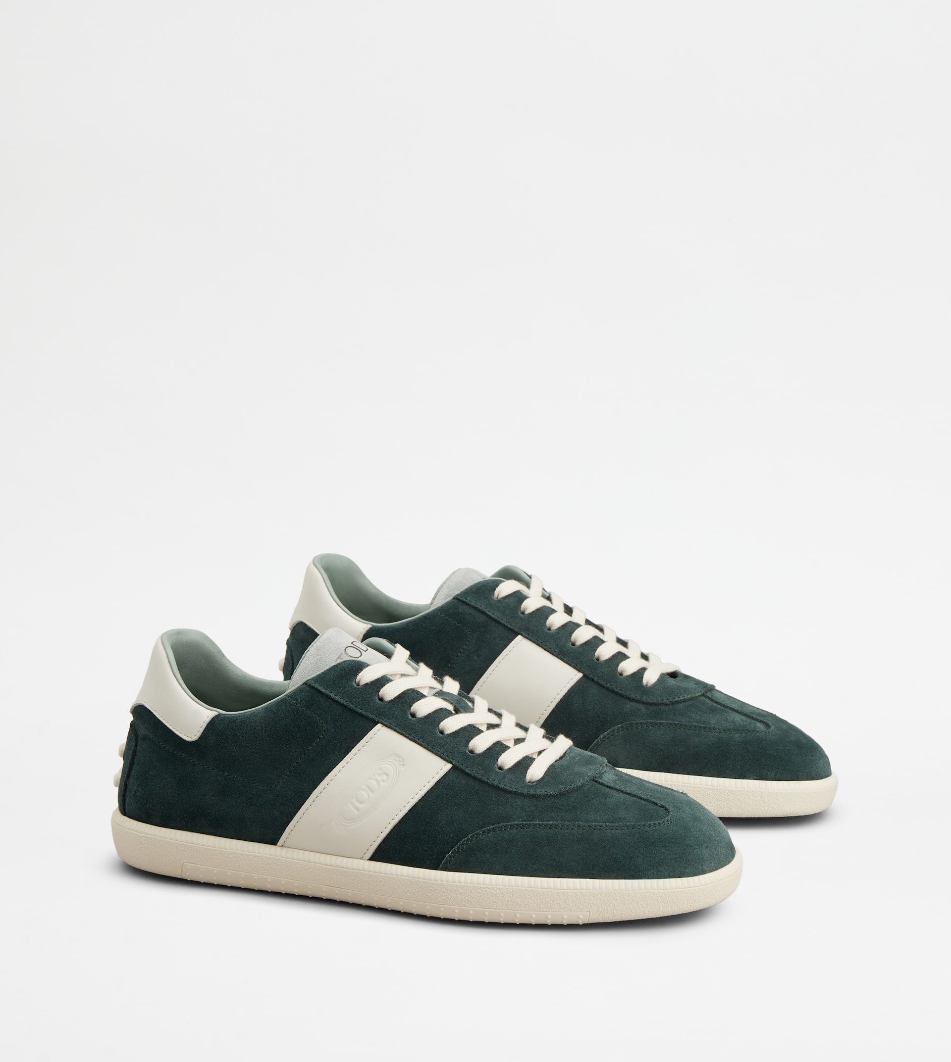 TOD'S TABS SNEAKERS IN SUEDE - GREEN, WHITE, LIGHT BLUE - 3