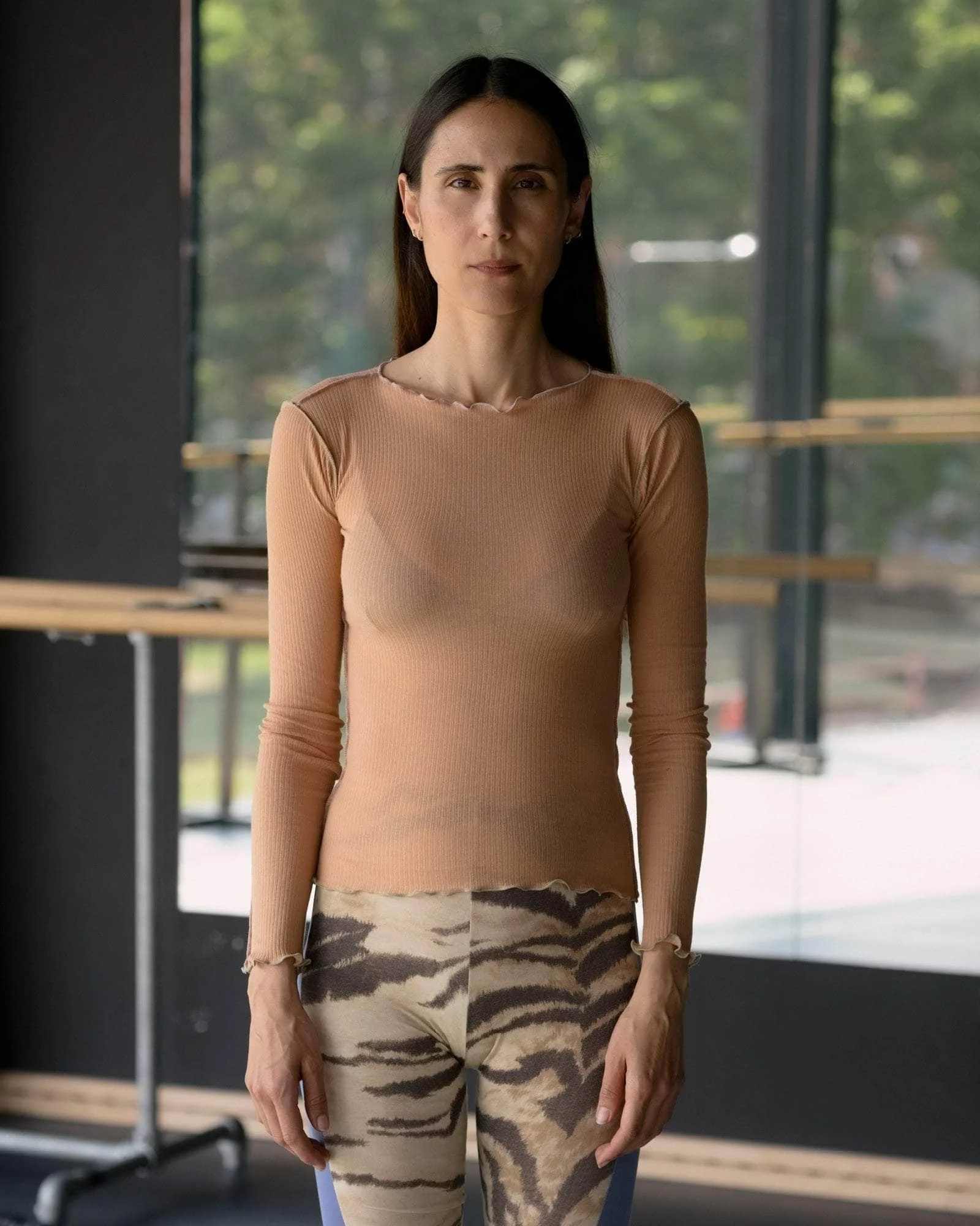 Vein Long Sleeve Tee - Fine Organic Cotton Rib - 1