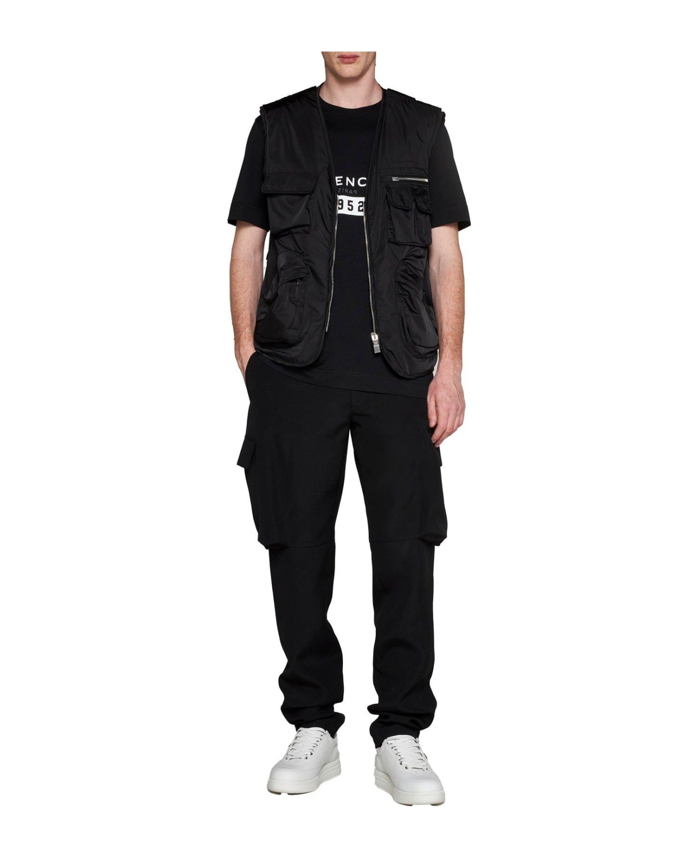 Zip-up Logo Embroidered Vest - 4