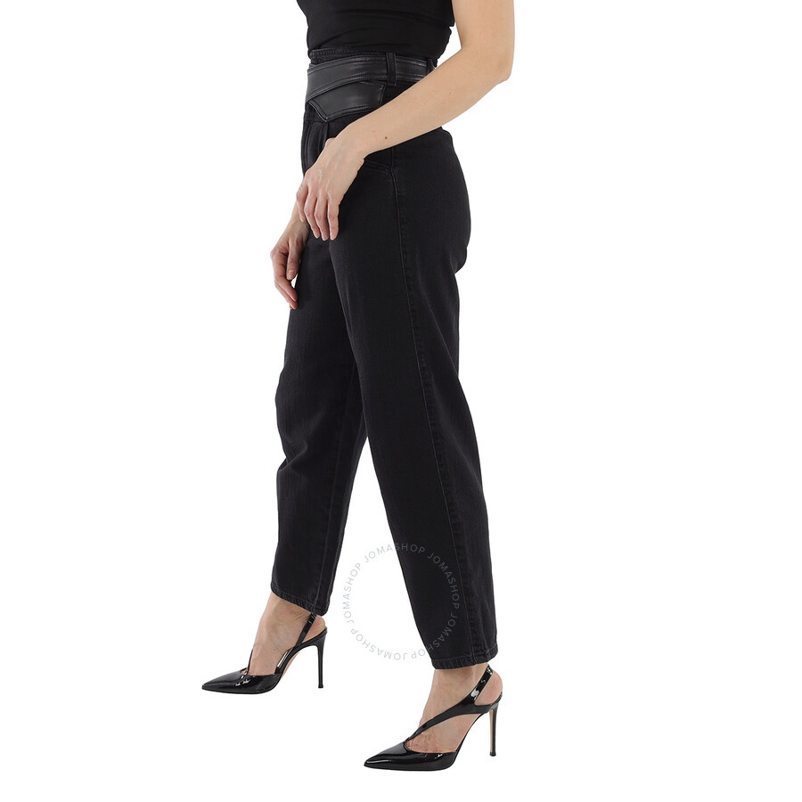 Pinko Ladies Black Shelby Slim-fit Trousers, Waist Size 27" - 2