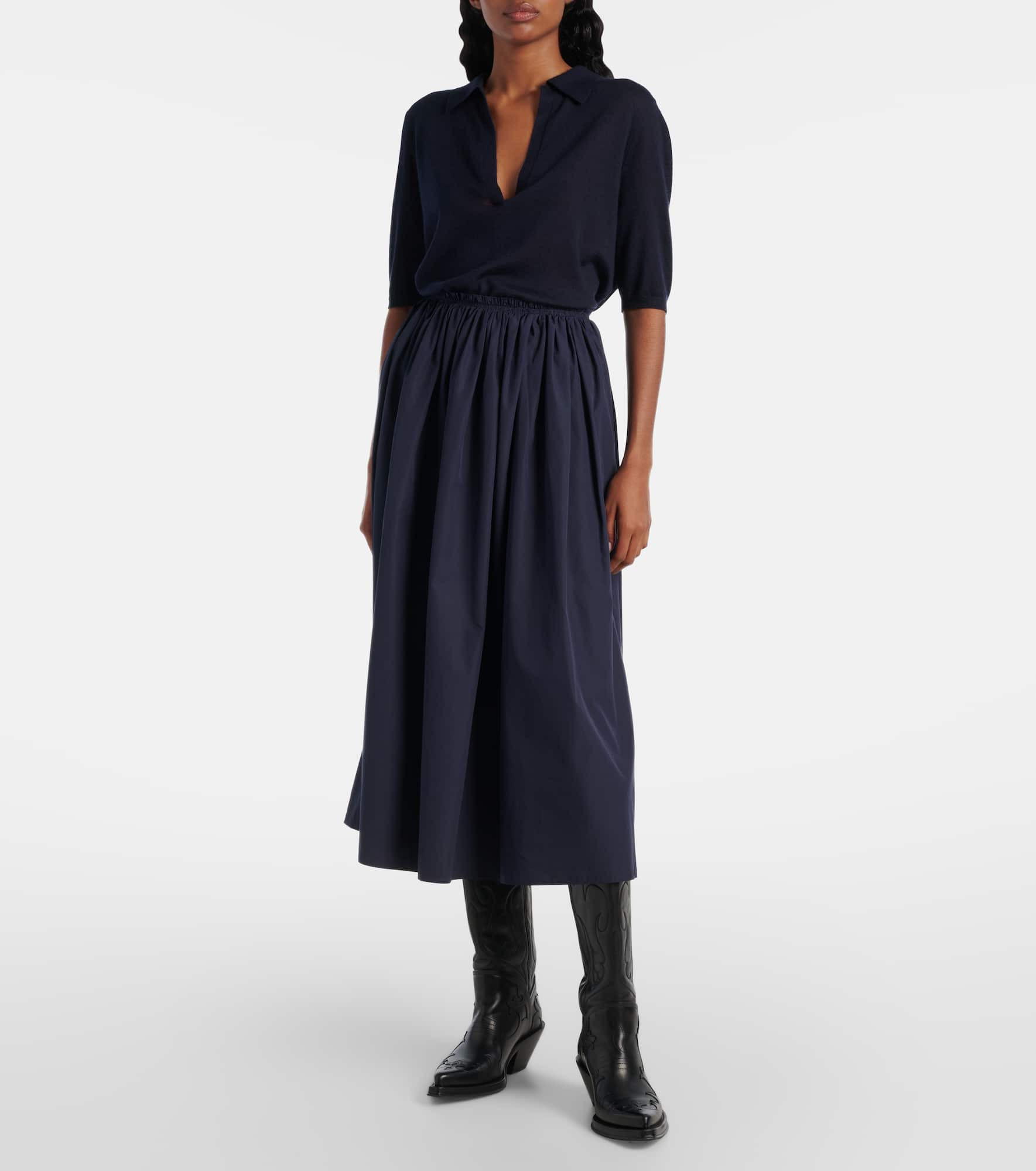 Chiara cotton midi skirt - 2