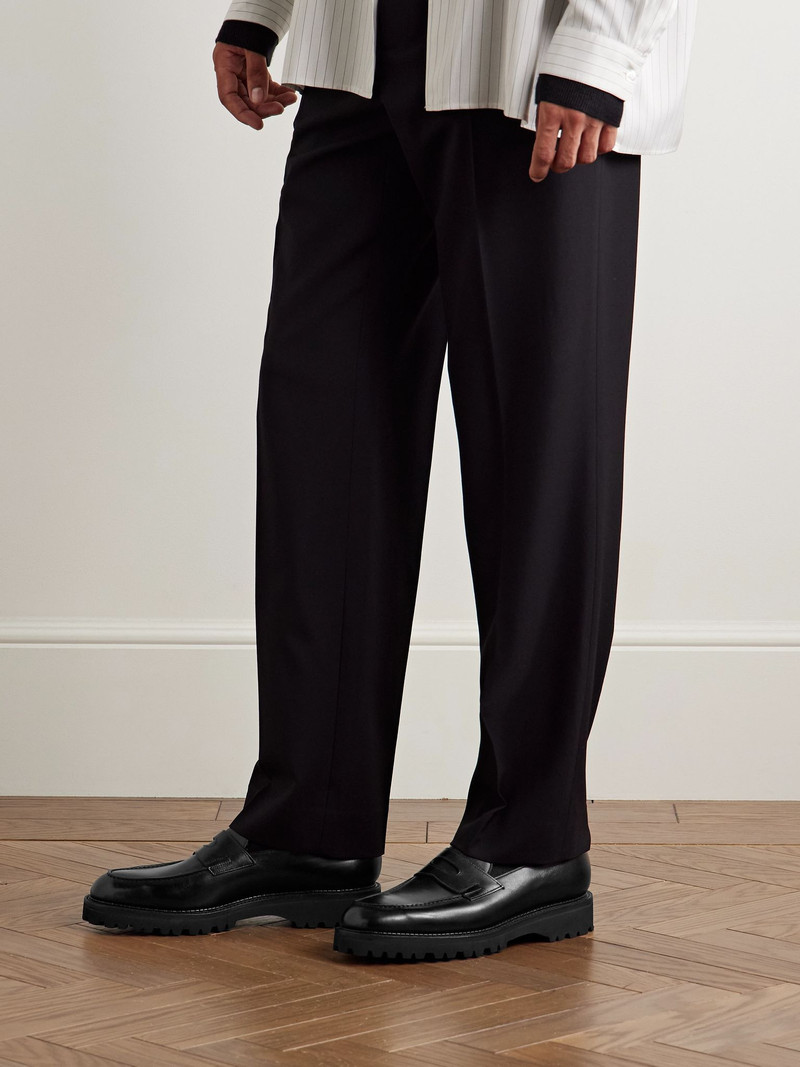 John Lobb Lopez New Standard Leather Penny Loafers Black outlook