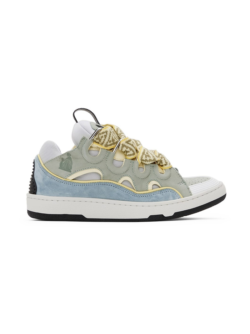 Blue & Green Curb Sneakers - 1