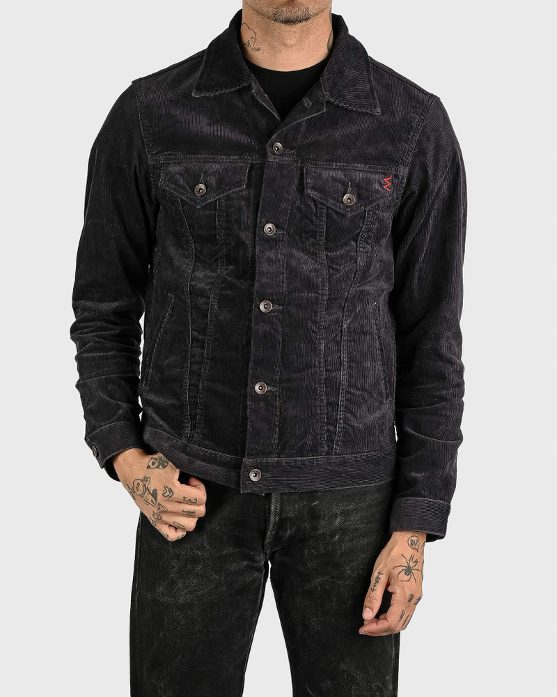 Iron Heart IHJ-69-BLK Corduroy Modified Type III Jacket - Black outlook