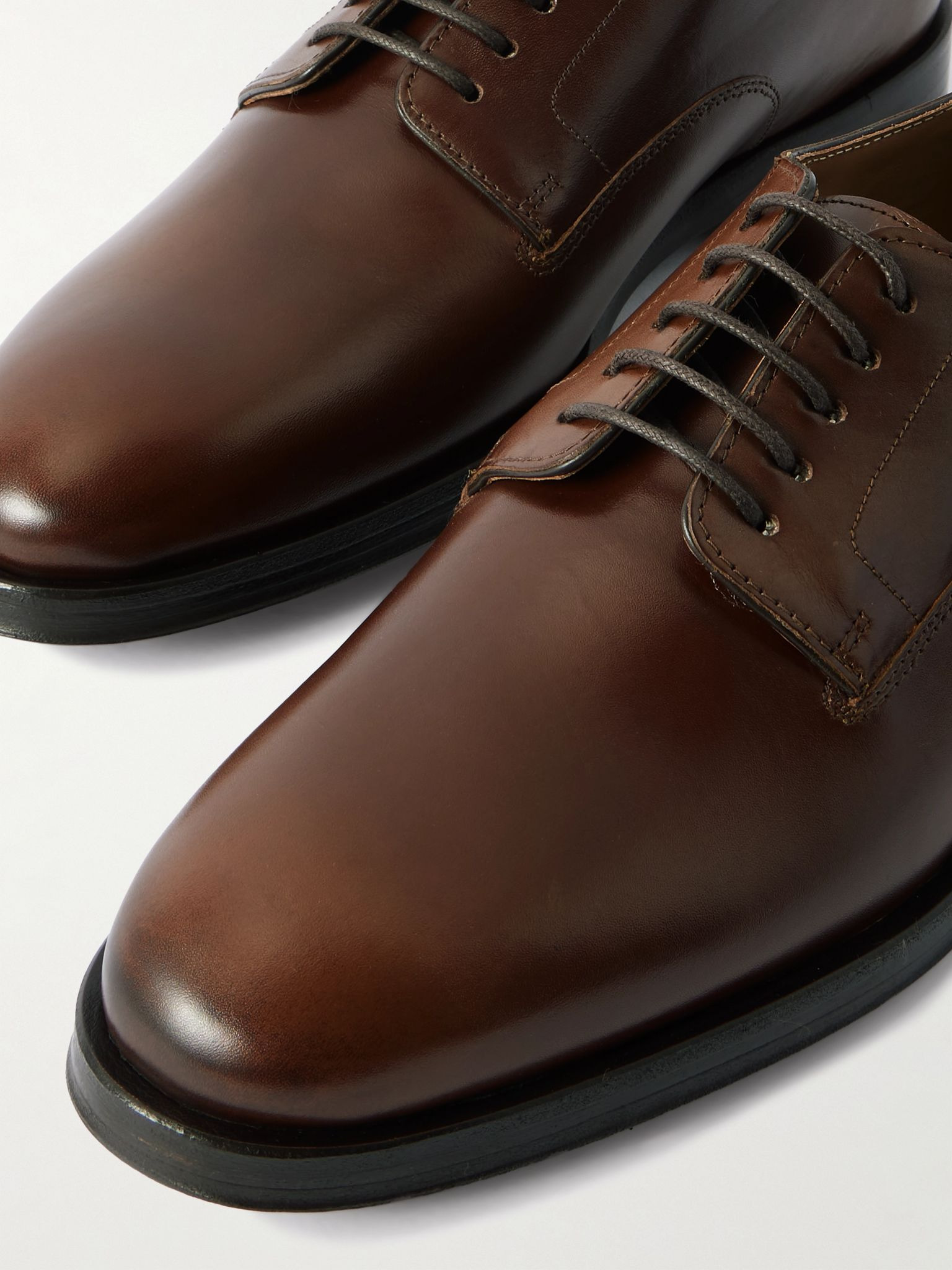 Jason Leather Derby Shoes Brown - 5