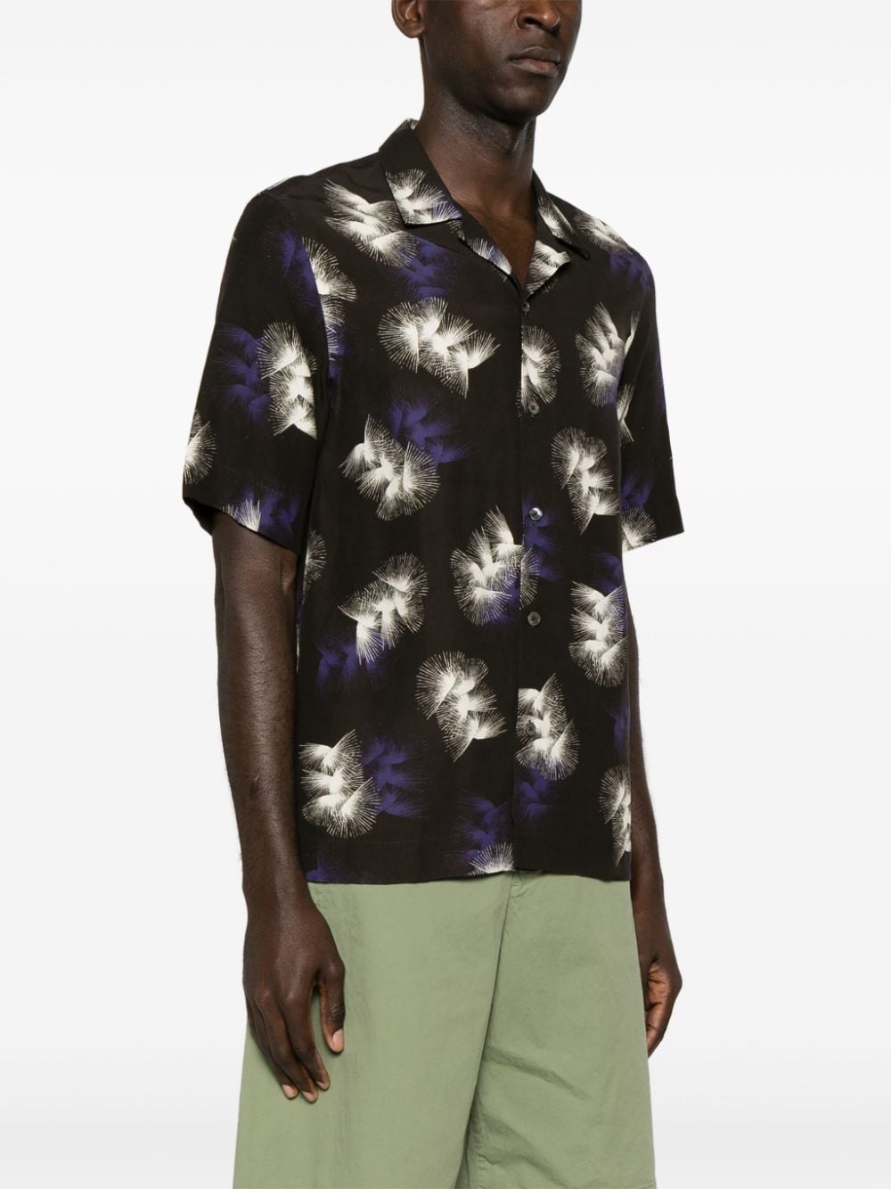 abstract-print camp-collar shirt - 3
