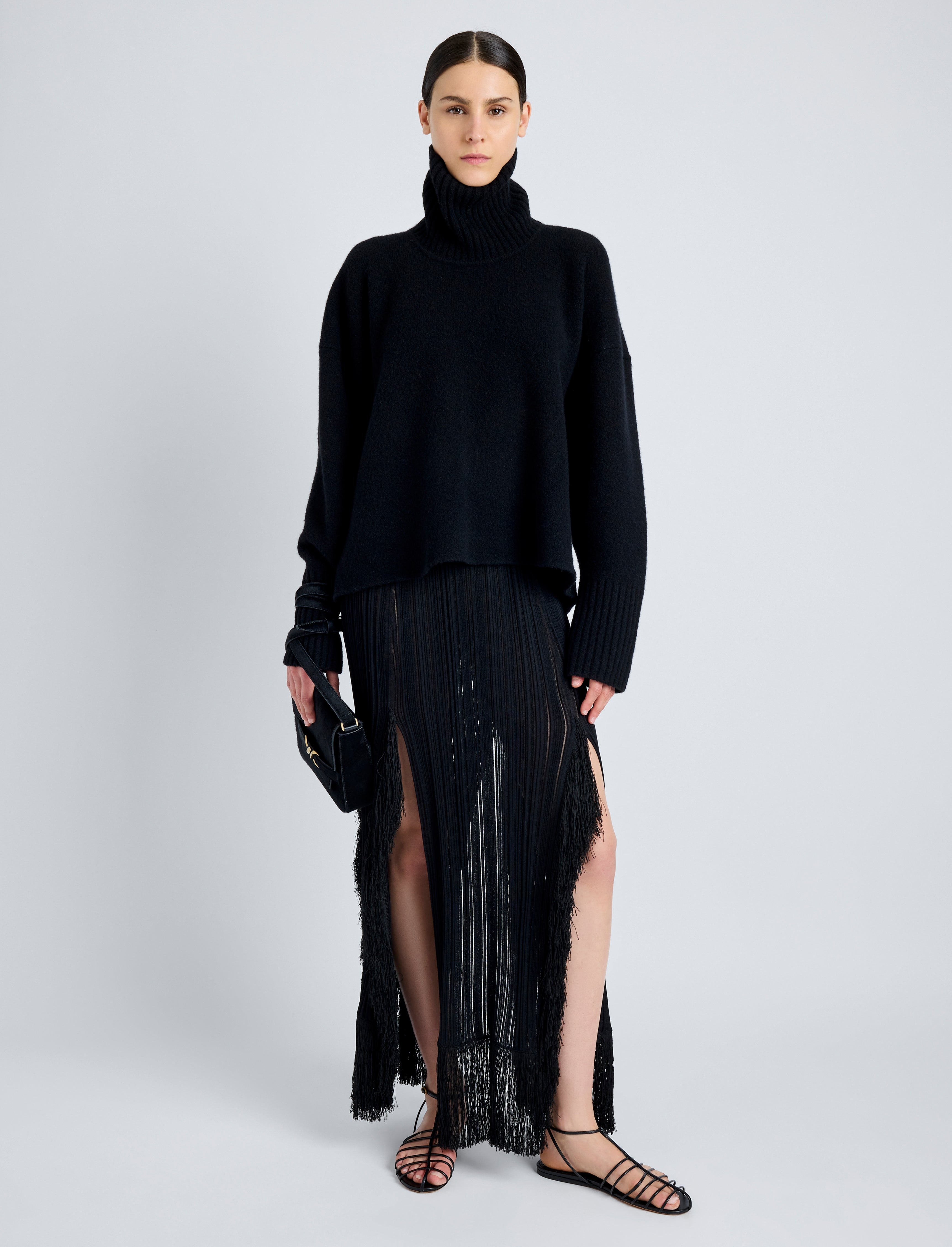 Alaina Skirt in Viscose Fringe Knit - 2