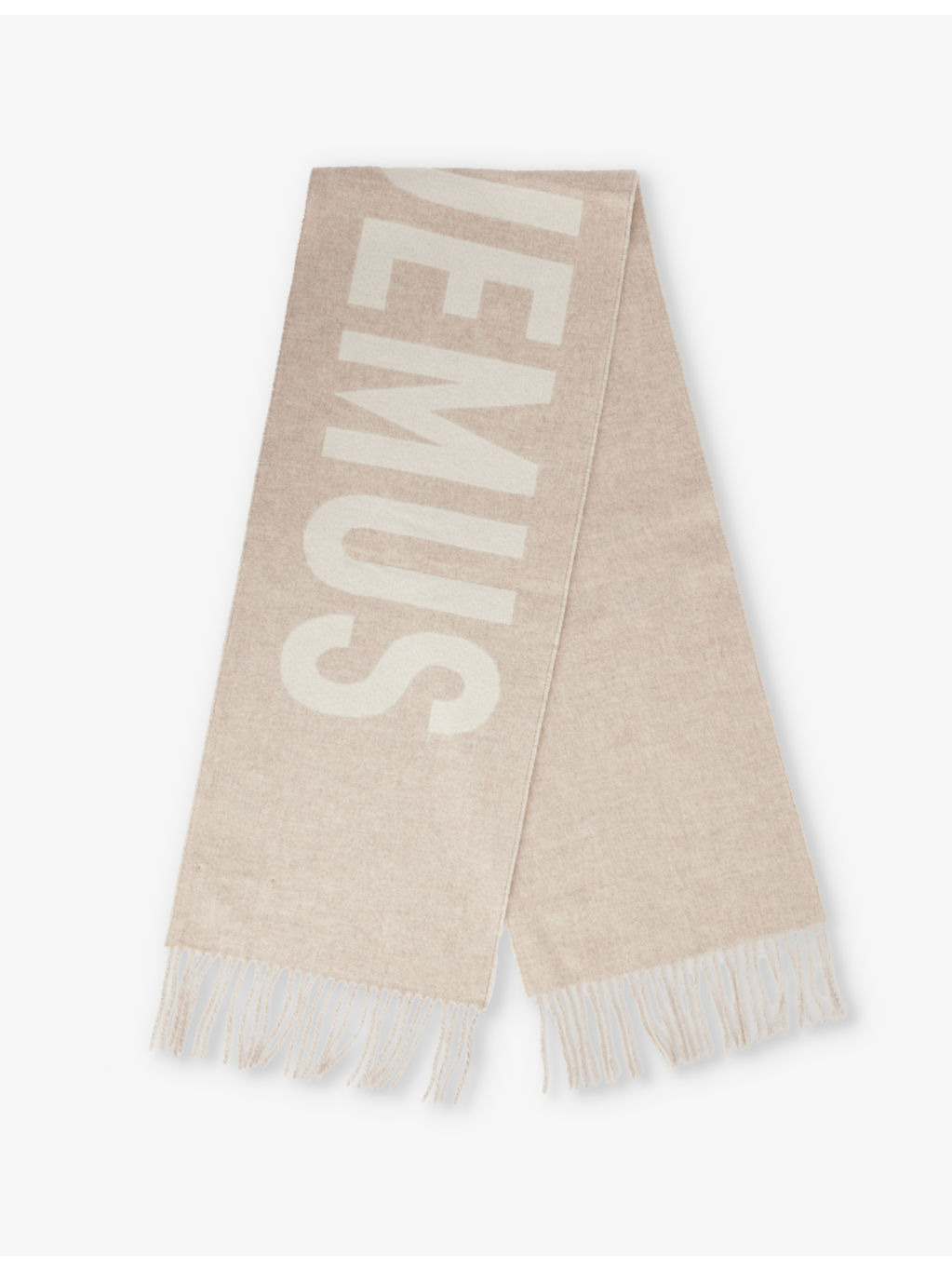 L'echarpe wool-knitted fringed scarf - 1