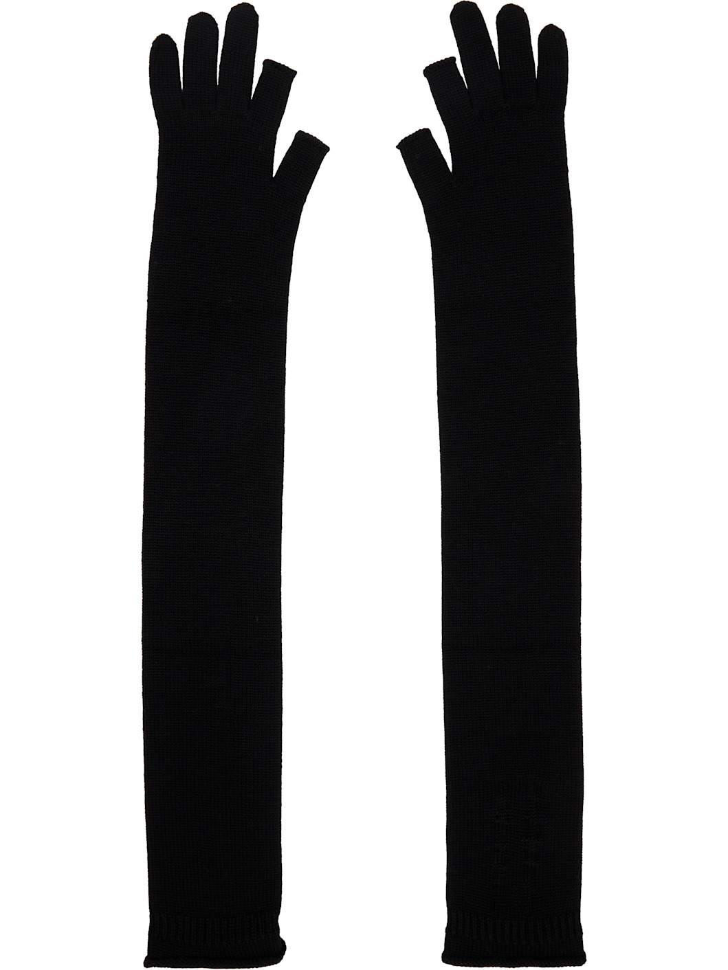 Black Concordians Rasato Knit Opera Gloves - 2