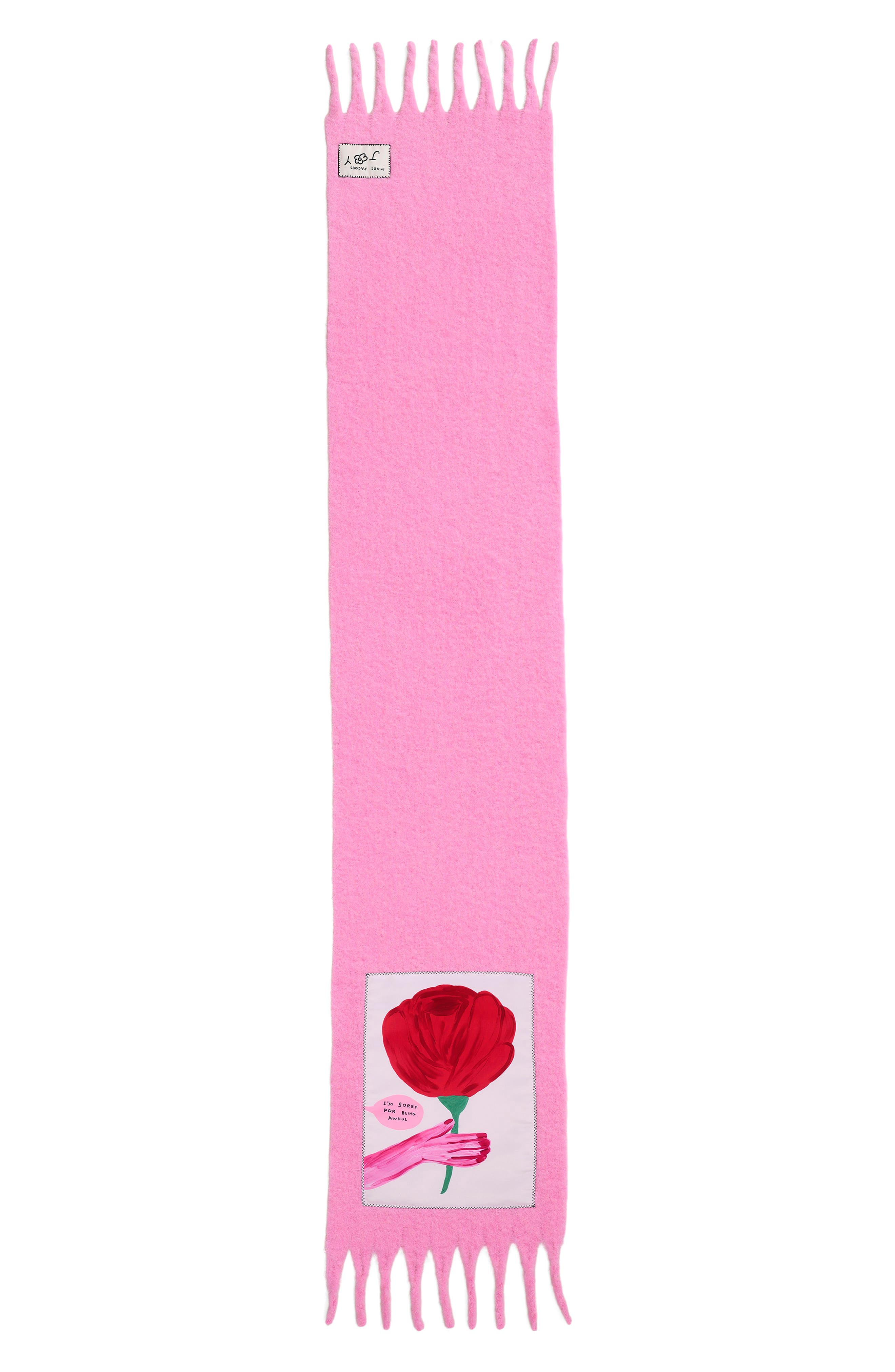 Marc Jacobs Oh Rose Appliqué Scarf in Pink Multi at Nordstrom - 3