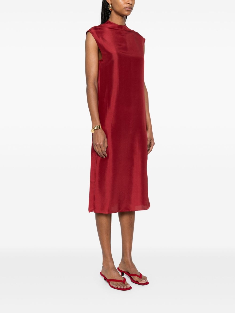 silk midi dress - 3