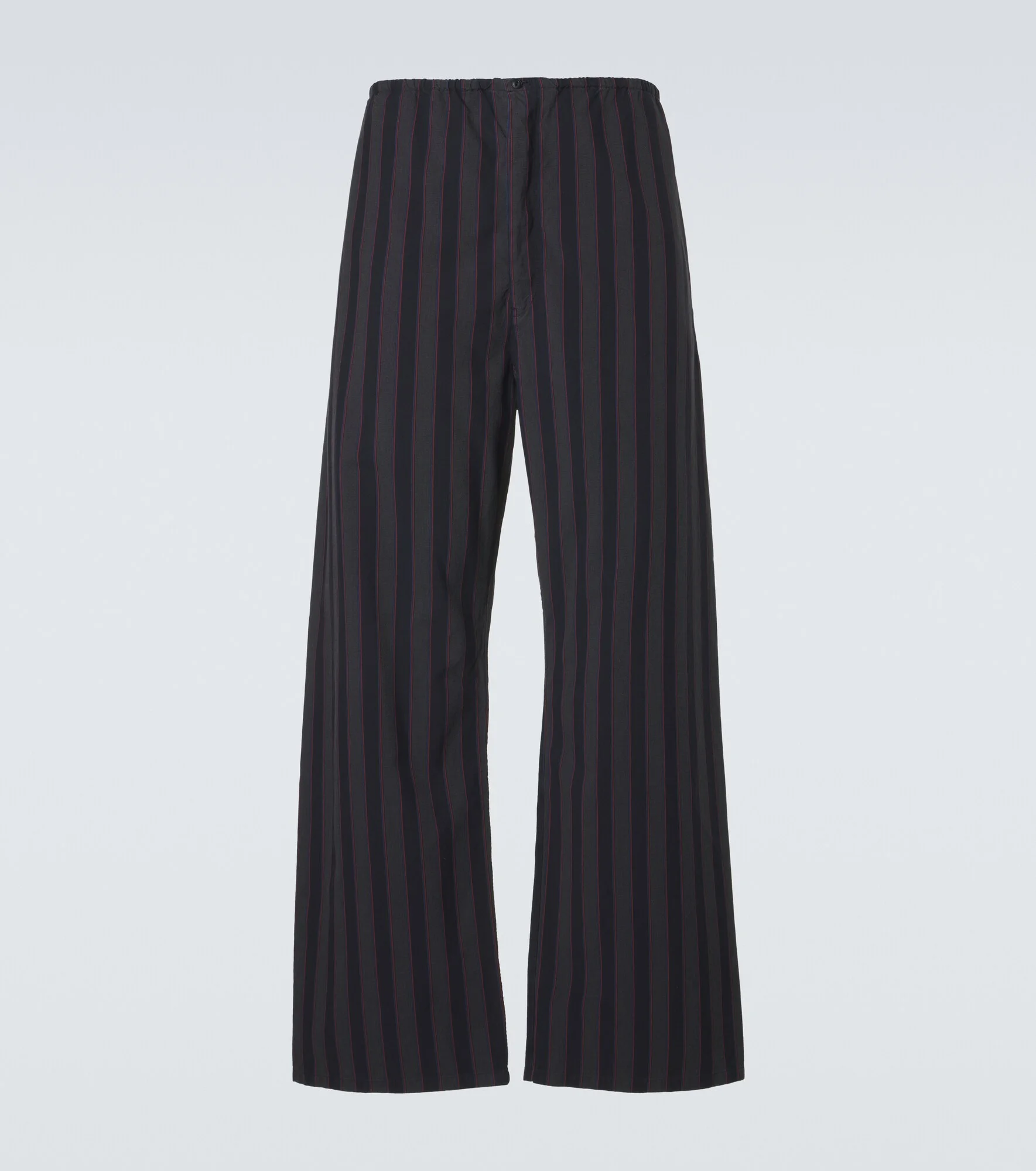 Striped cotton wide-leg pants - 1