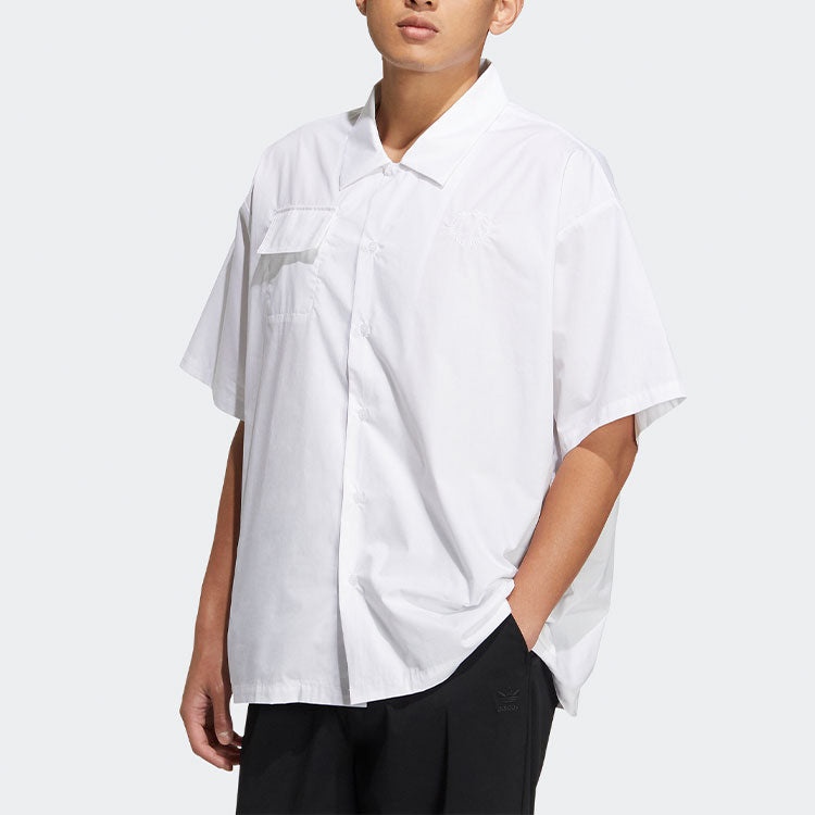 adidas originals Speed Ss Shirt Smiling Face Pattern Embroidered Solid Color Short Sleeve Couple Sty - 2