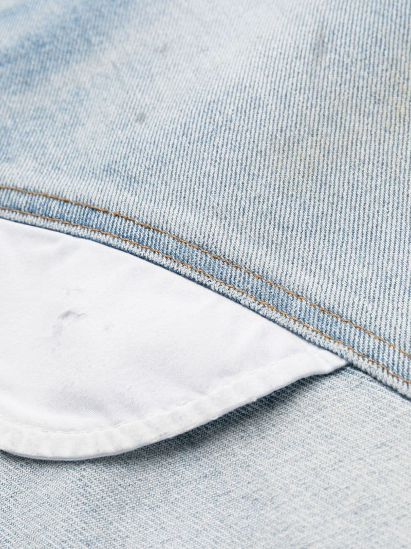 exposed-pocket cotton jeans 6