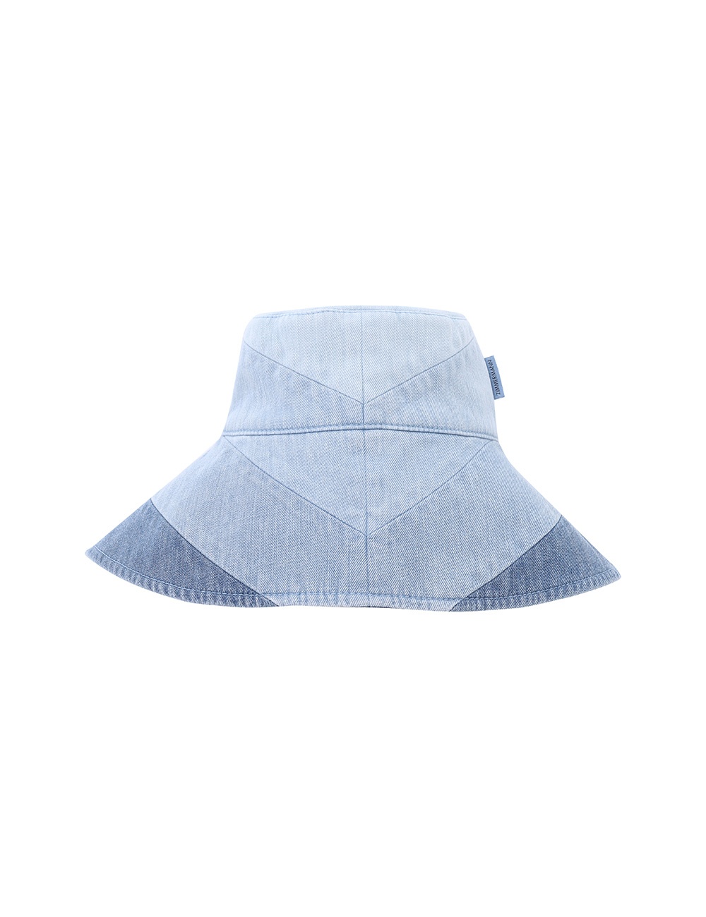 CHEVRON DENIM LONG BRIM HAT - 4