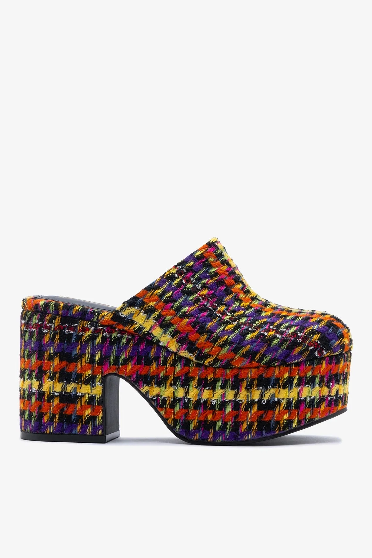 Miso Platform Clog Multicolor Printed Tweed - 1