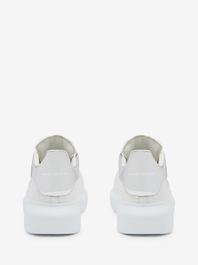 Alexander McQueen Women's Oversized Sneaker in White/silver outlook