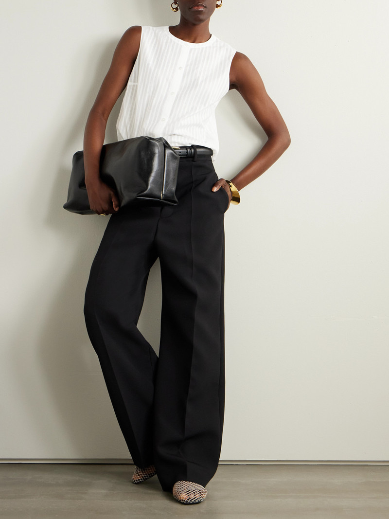 Theory Striped Cotton-voile Blouse outlook