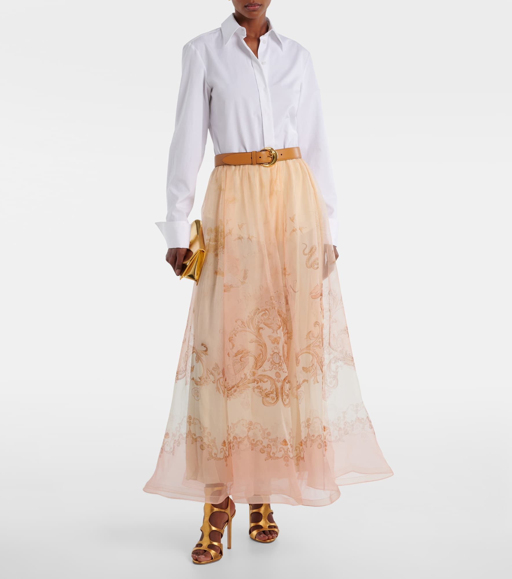 Hypnotic silk organza maxi skirt - 2