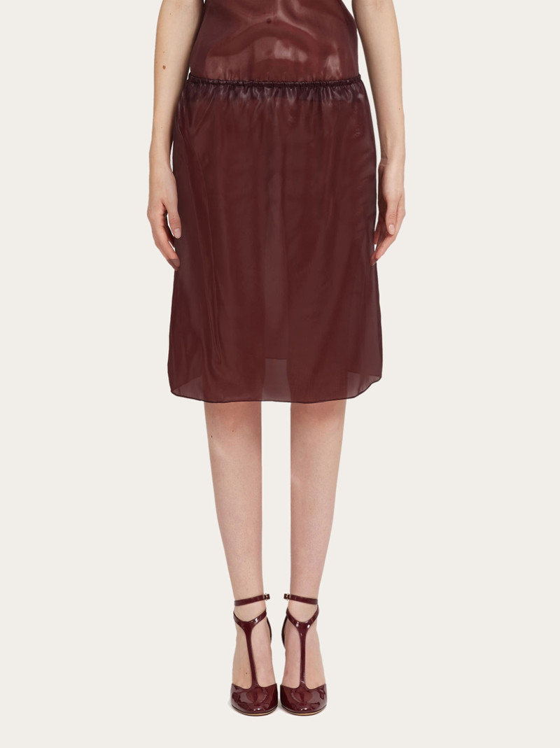 FERRAGAMO Silk blend organza skirt outlook
