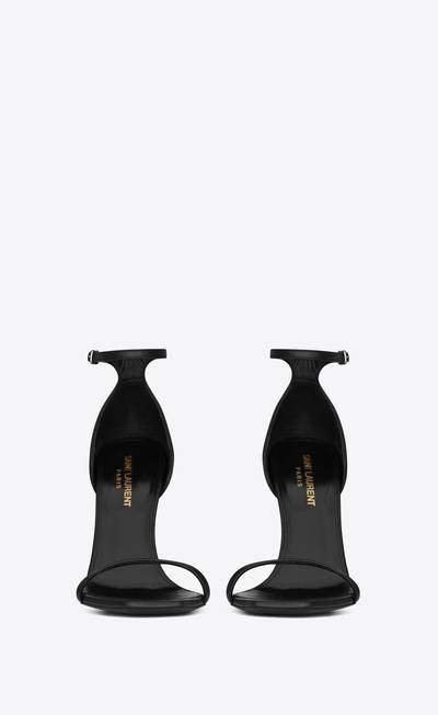 SAINT LAURENT opyum sandals in smooth leather with silver-tone heel outlook