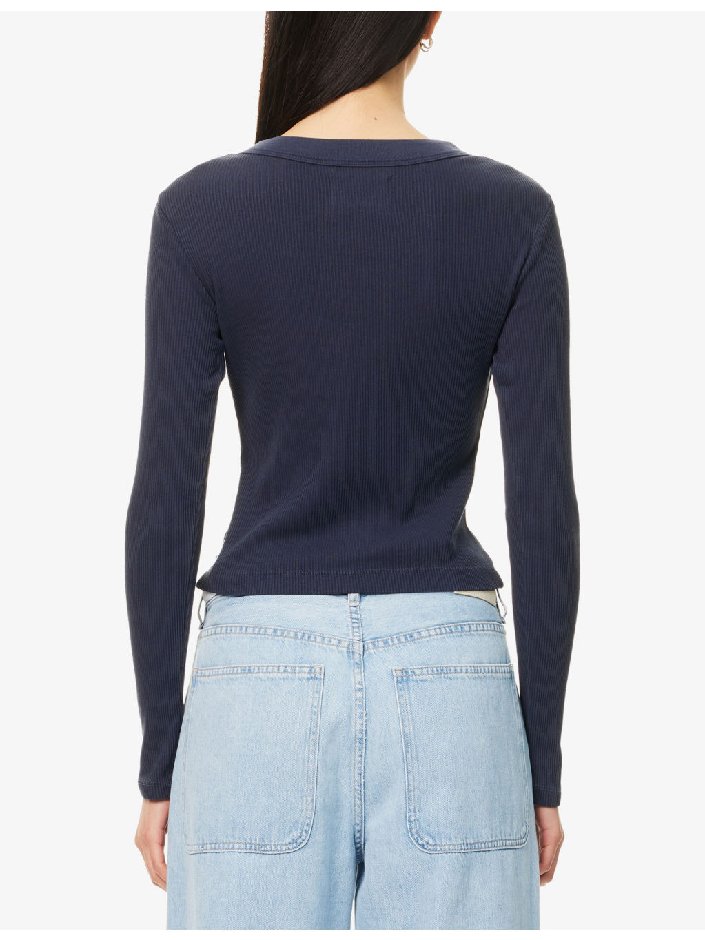 Varra Henley Long-Sleeve Cotton-Jersey Top - 4