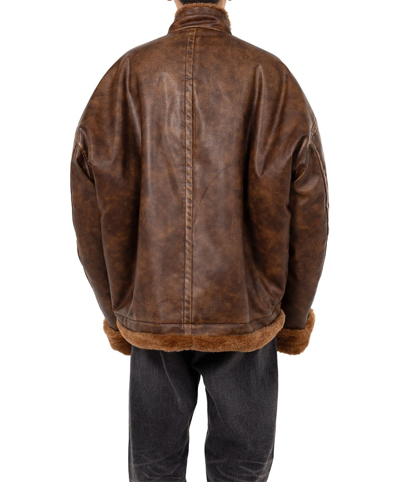 Coated Big Zip Boa Jacket 13
