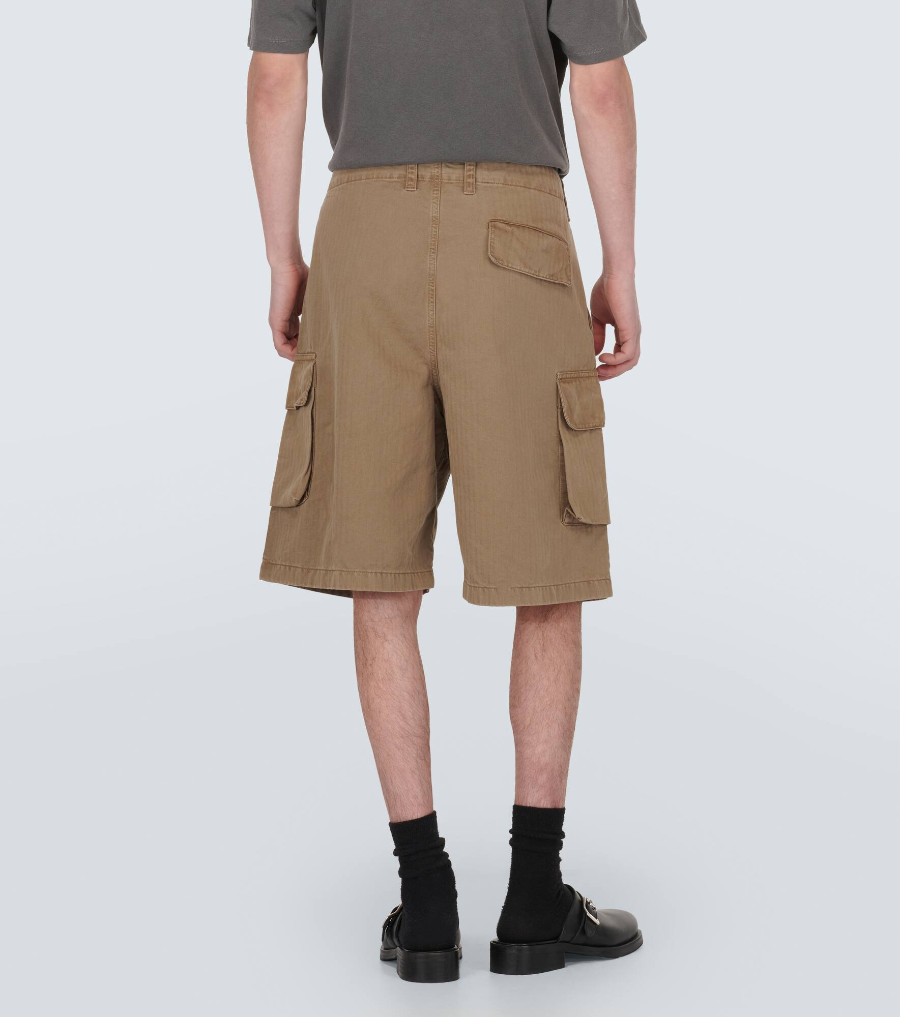 Mount herringbone cotton cargo shorts - 4