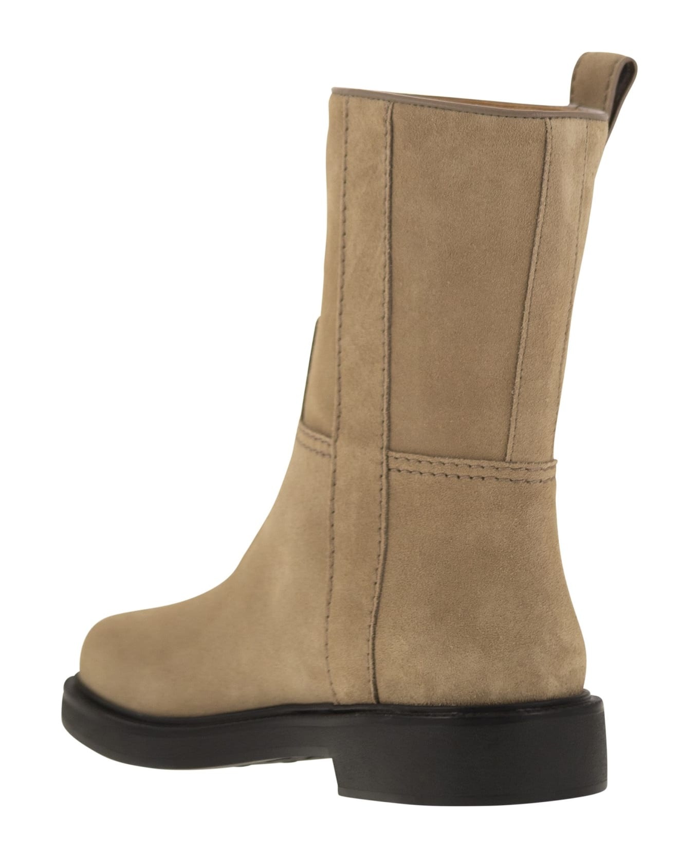 Sand Suede Ankle Boots - 3
